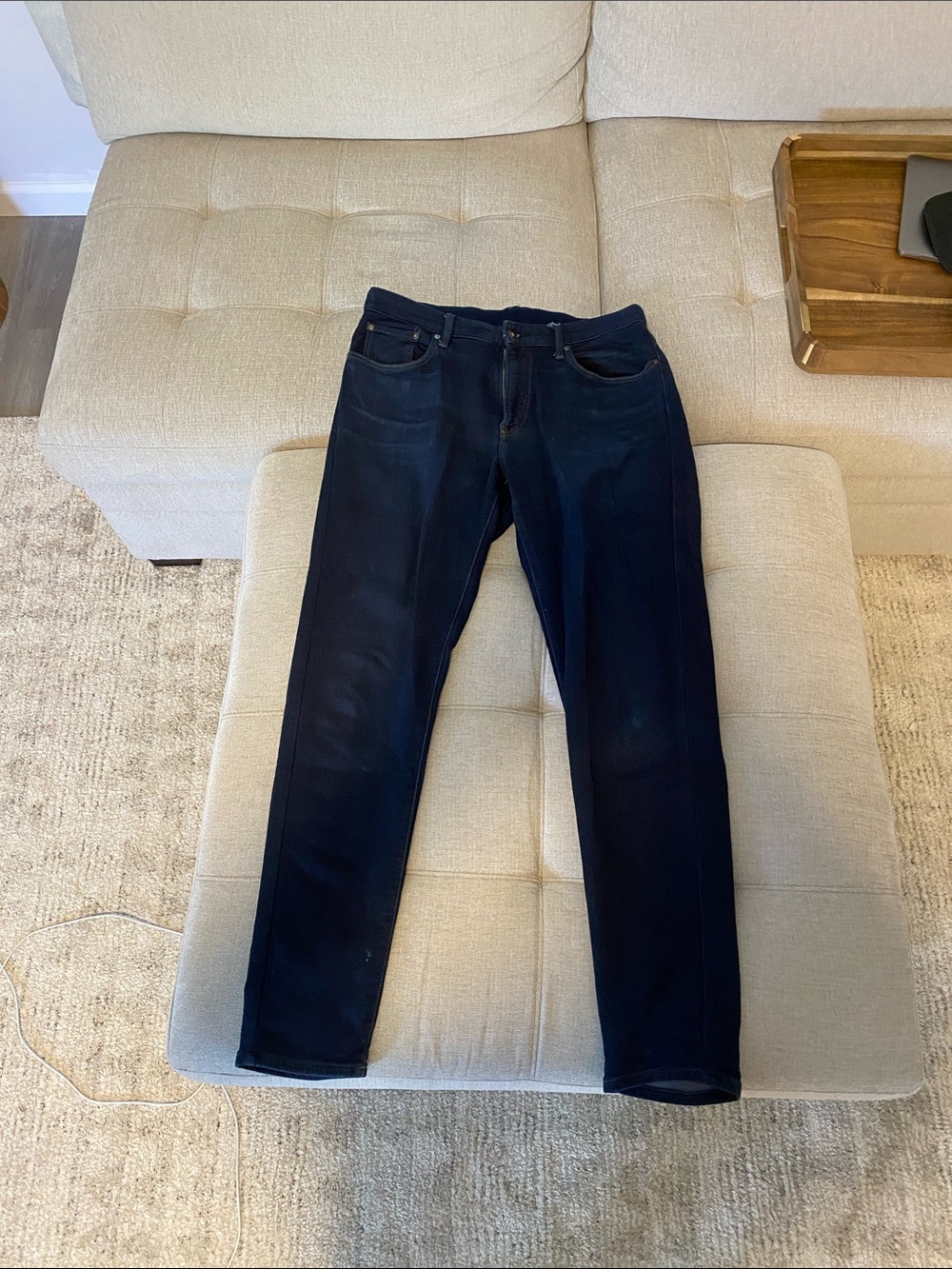 Uniqlo Slim Straight Dark Indigo Jeans